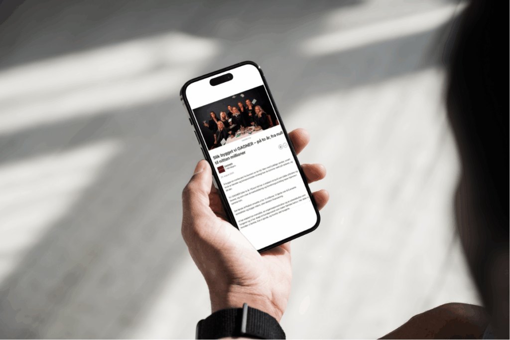 GAGNER-post på LinkedIn